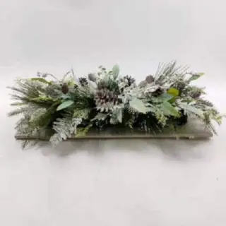 Winter Theme Pinecones Fern Tabletop Decoration