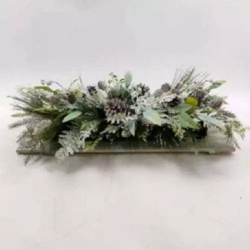 Winter Theme Pinecones Fern Tabletop Decoration