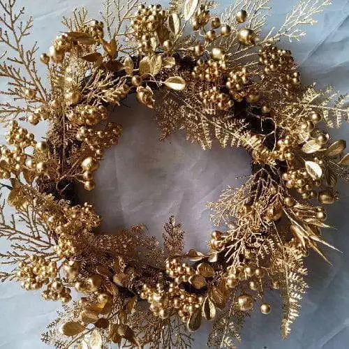 Golden Wreath Garland Christmas Ornaments, 50 CM