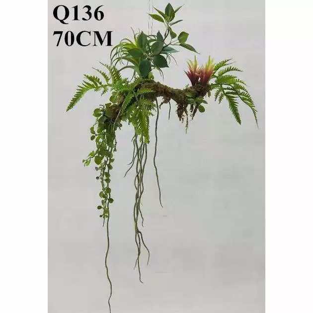 Artificial Hanging Fern Plant Lively and Vivid Faux Fern, 70 CM