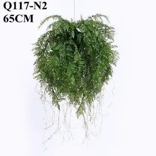 Artificial Green Fern Hanging Plant, 65 CM