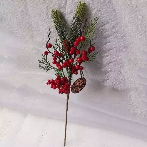 Pine Cones Red Berry Pine Branches Christmas Arrangements, 52 CM