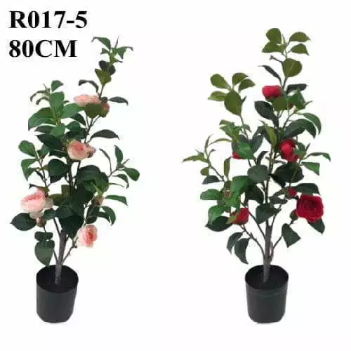 Artificial Mini Chinese Rose Plant, 80 CM
