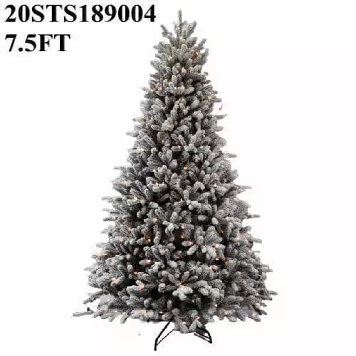7.5 FT PE Spruce Xmas Tree with White Downy Shawl
