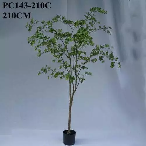 Faux Small Leaves Green Tree, 210 CM