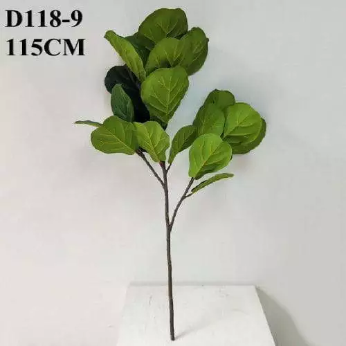 Artificial Green Branch of Fiddle-leaf Fig, 115 CM