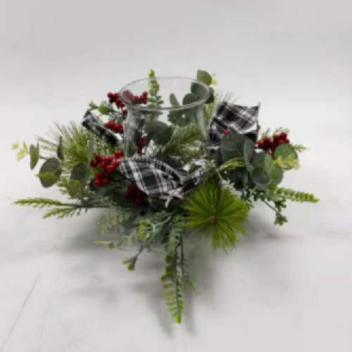 Spring Theme LED Candle Base Green Leaves Base
