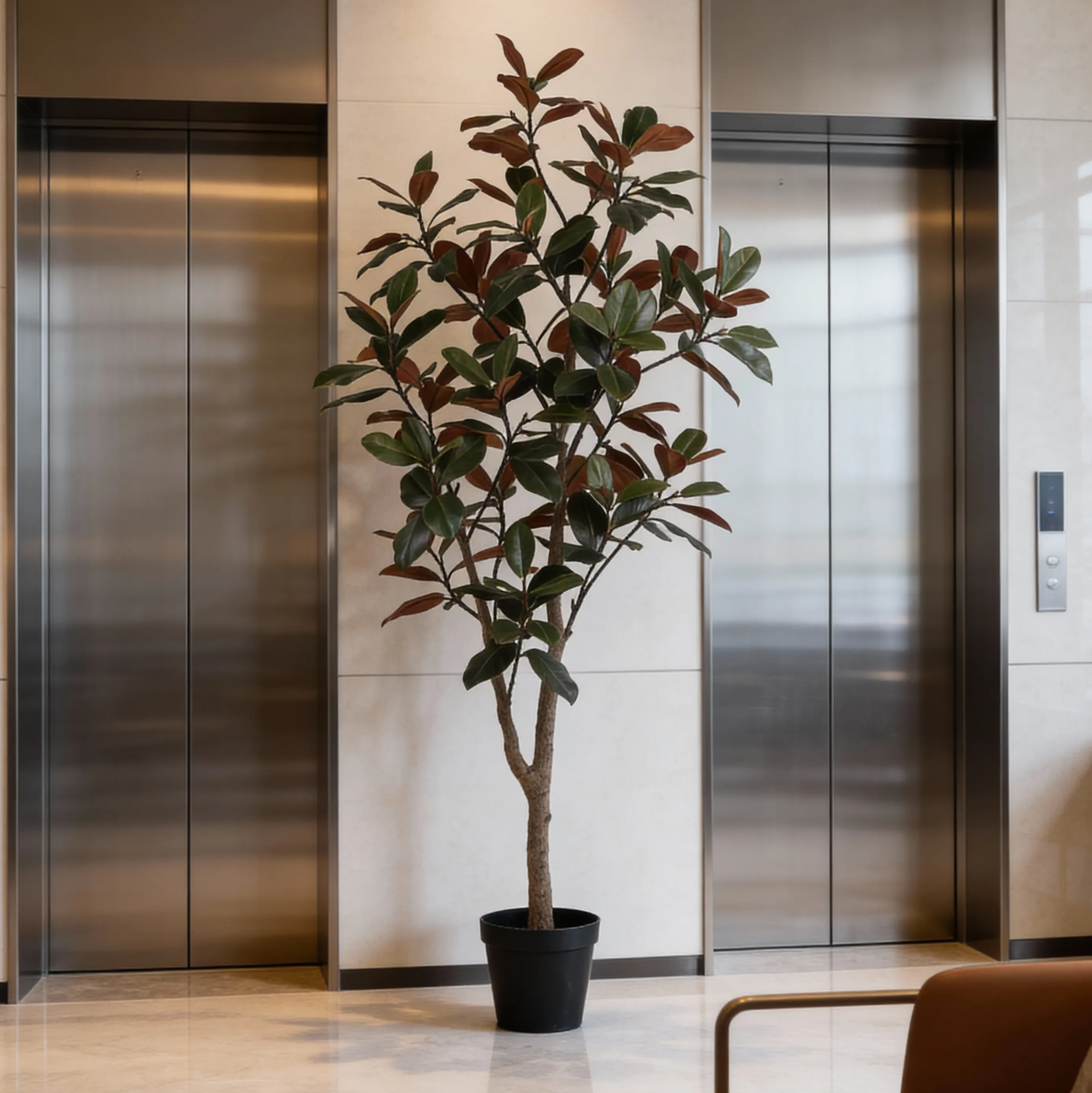 Artificial Magnolia Leaf Tree (KD) – 250cm Large Faux Trees Wholesale for Commercial Projects Artificial Magnolia Leaf Tree (KD) – 250cm Large Faux Trees Wholesale for Commercial Projects