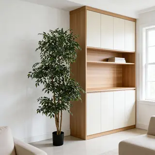 Artificial Real Wood Ficus Tree (KD) – 210cm Faux Trees Wholesale for Commercial Projects