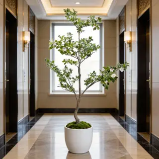 Artificial Gardenia Flower Tree (KD), 190cm – Lifelike White Flowering Tree for Indoor Decor