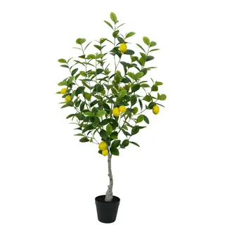 Artificial Lemon Tree, 120cm– Lifelike Faux Tree for Commercial Interiors