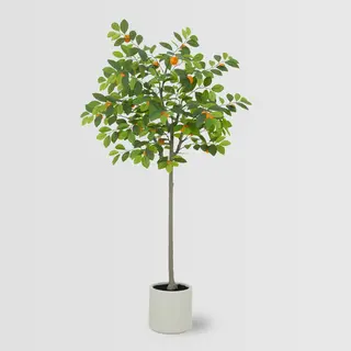 Artificial Citrus Tree with Fruits (TPOT) – 90cm & 150cm Lifelike Faux Tree for Commercial Interiors