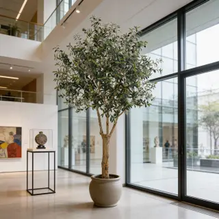 Artificial Tall Olive Tree (KD) – 270cm Lifelike Faux Trees Wholesale for Commercial Décor