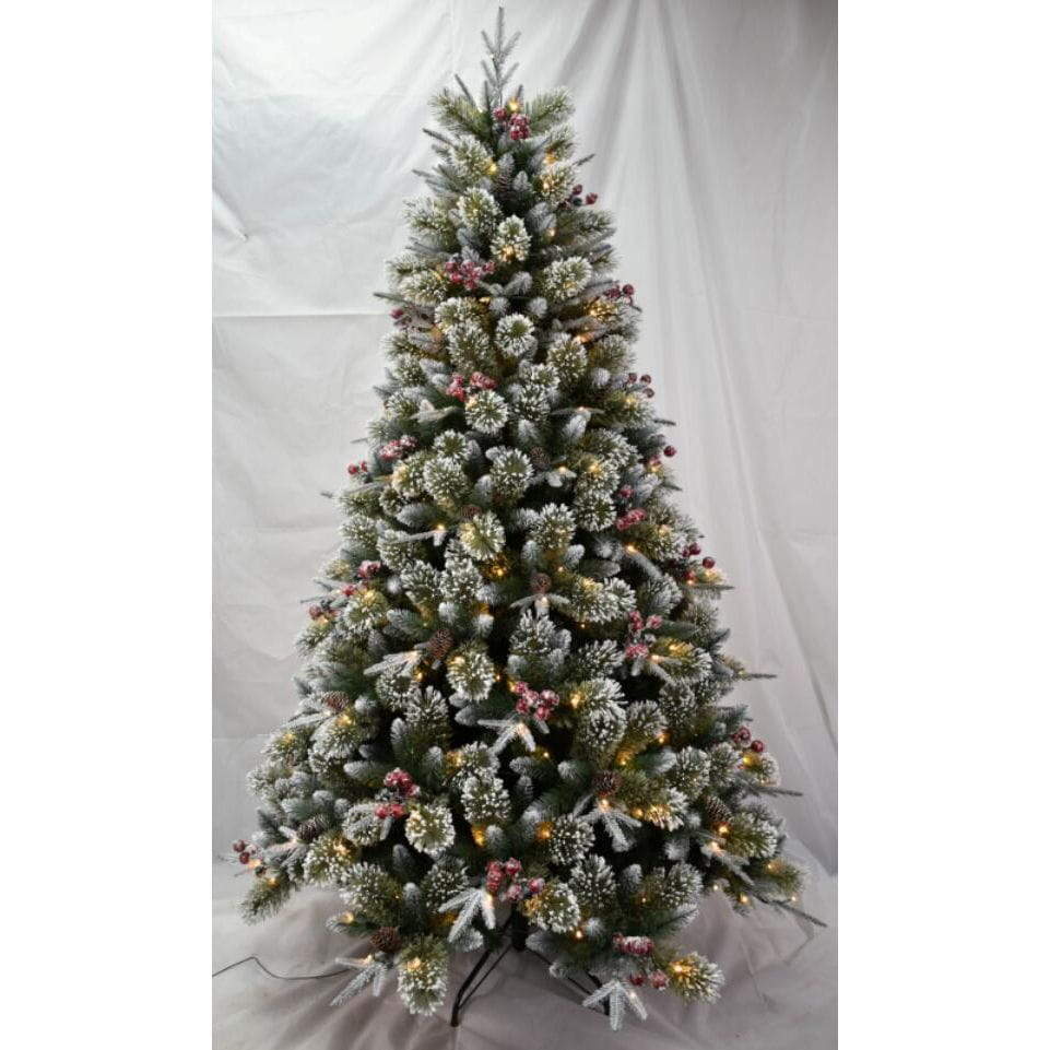 7.5 FT Christmas Tree Pine Slim with White Frosted 7.5 FT Christmas Tree Pine Slim with White Frosted
