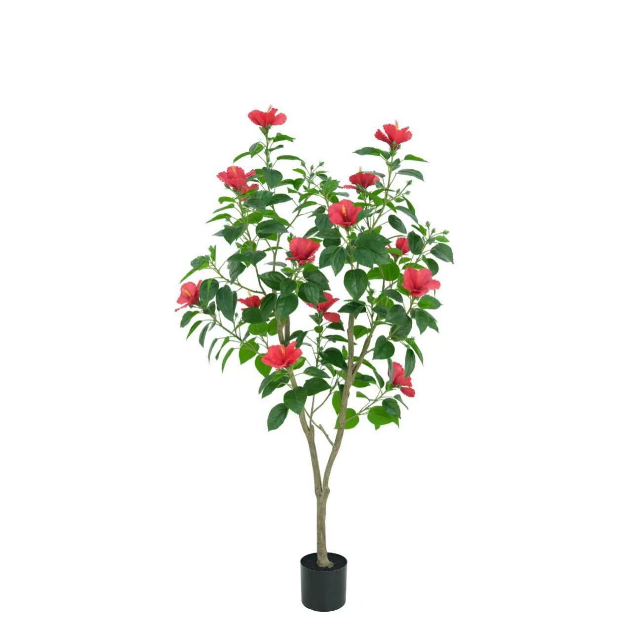Artificial Red Flower Plant(KD), 150cm
