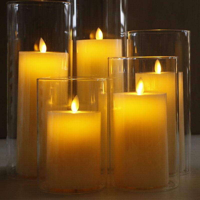Flickering Flame Effect Battery Candle Auto-Moving Wick LED Pillar Candles Real Wax Or Timer Operated and Remote Flickering Flame Effect Battery Candle Auto-Moving Wick LED Pillar Candles Real Wax Or Timer Operated and Remote