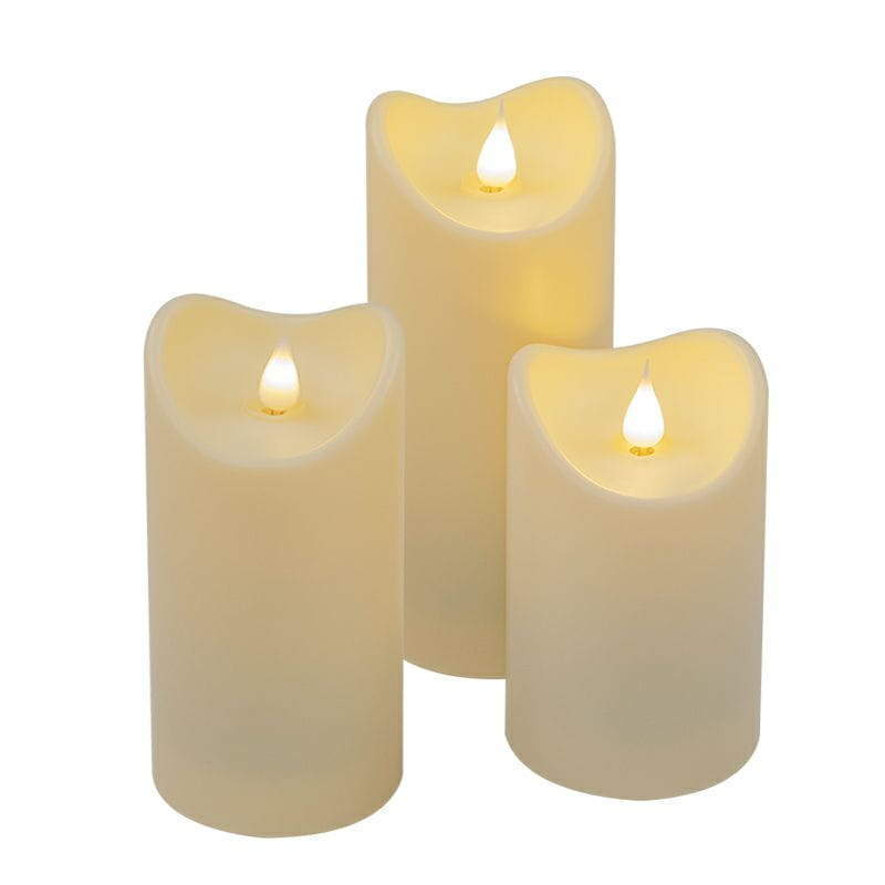 Flickering Flame Effect Battery Candle Auto-Moving Wick LED Pillar Candles Real Wax Or Timer Operated and Remote Flickering Flame Effect Battery Candle Auto-Moving Wick LED Pillar Candles Real Wax Or Timer Operated and Remote