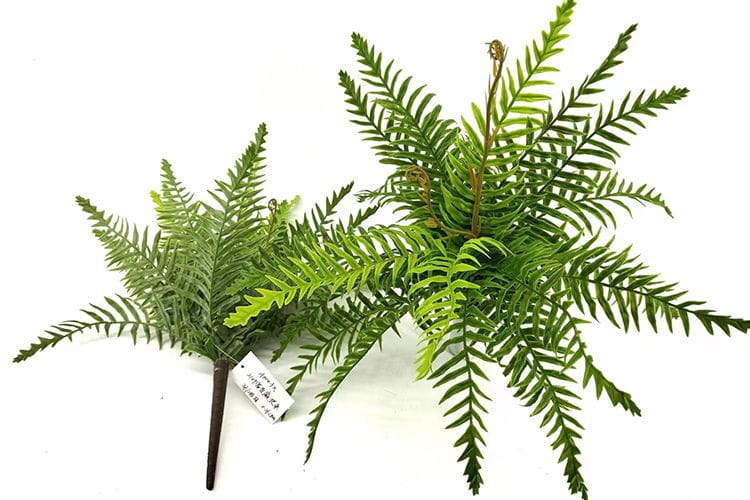 9 Leaves Artificial Dragon Boat Fern Leaf Bunches Manufacturer in China,32cm