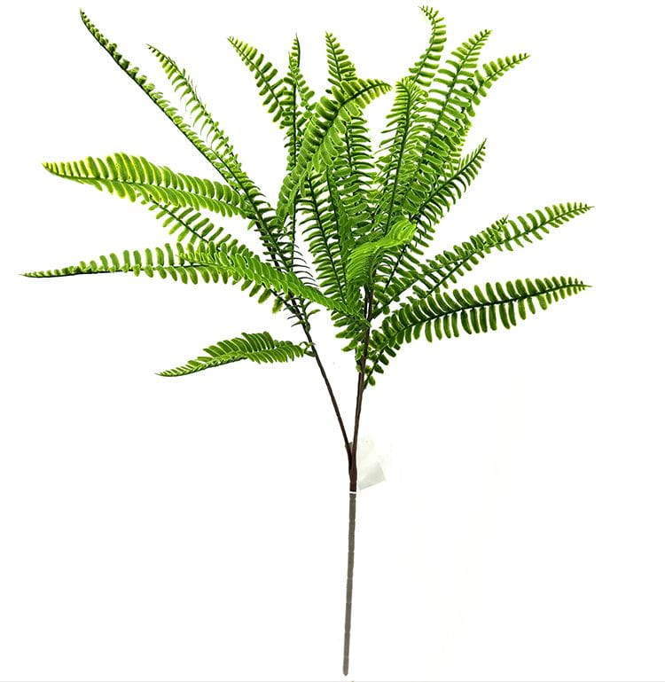 Single Branch 27 Leaves Artificial Boston Fern 80cm