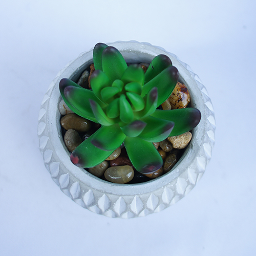 Artificial Small Succulents Plant In Ceramic Pot For Wholesale 12CM