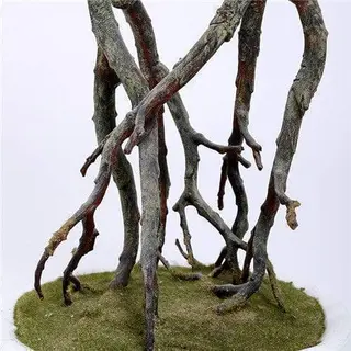 Plastic Ficus Plant, 100CM, Curved Trunk