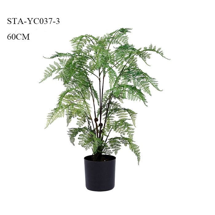 Popular Faux Fern Tree, Black Potted Plant