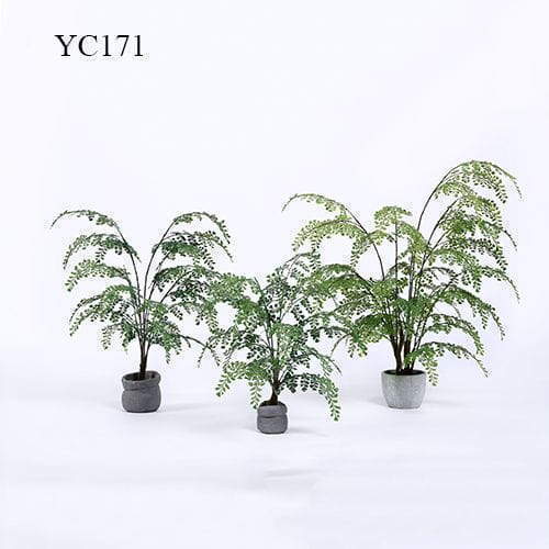 Realistic Artificial Fern Bonsais With Different Sizes