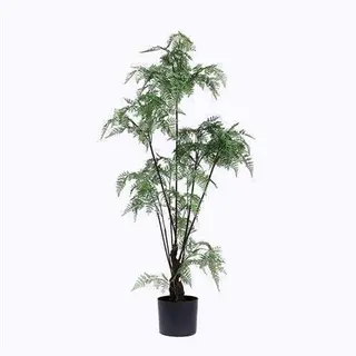 Faux Tropical Ferns Bonsai, Plastic Base, 120CM