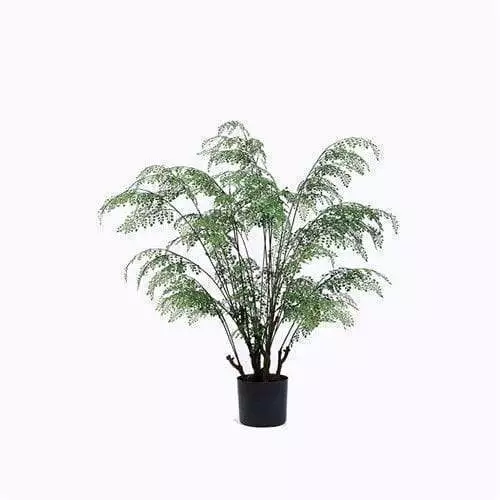Potted Silk Ferns, 100CM, Silk or Other Materials, Plastic Base