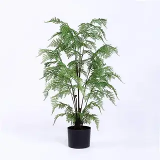 Silk Fern Plants, Multi Stems, 90CM, Plastic Base, UV Resistance