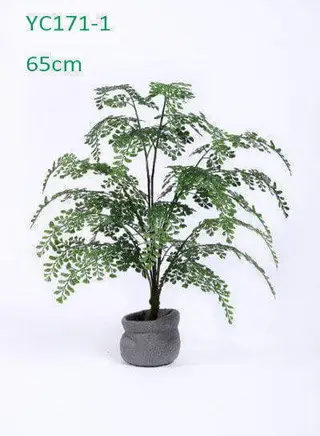 Realistic Artificial Fern Bonsais With Different Sizes