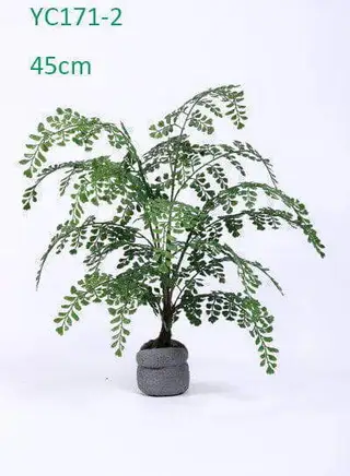 Realistic Artificial Fern Bonsais With Different Sizes