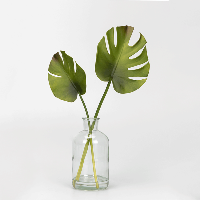 Artificial 2pcs Green Monstera Leaf, PU, 35 CM