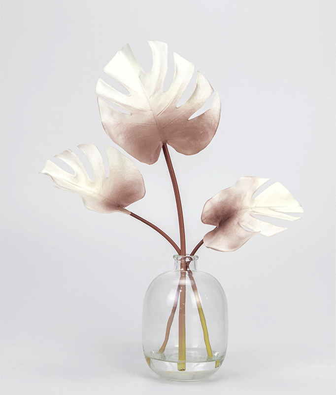 3pcs Monstera Leaves, PU, 29 CM