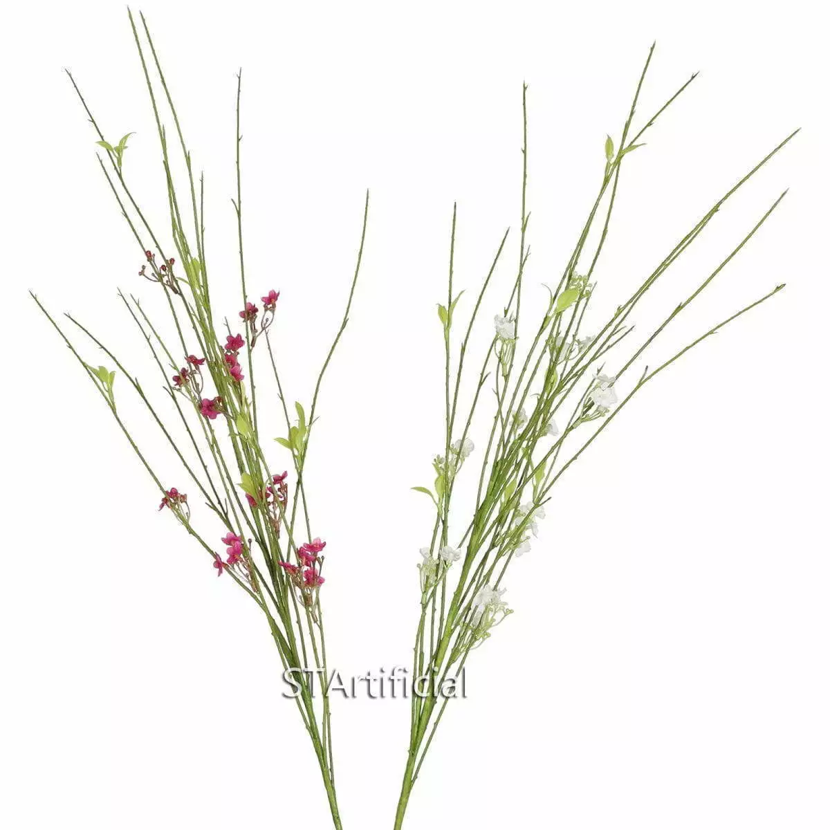 Artificial Green Floral Stem, Mini Floral Arrangement, 29.5 Inch