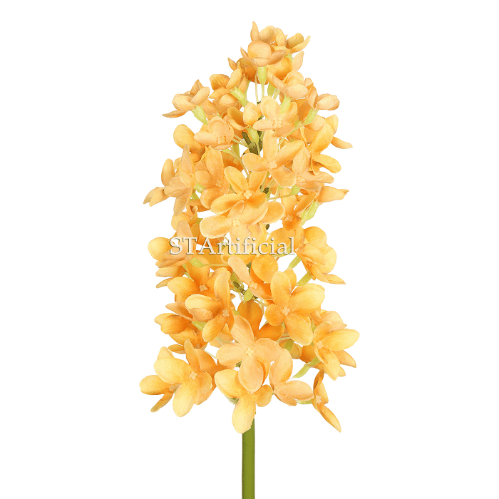 Artificial Sunset Yellow Lilac Flower, Single Stem, 20 Inch