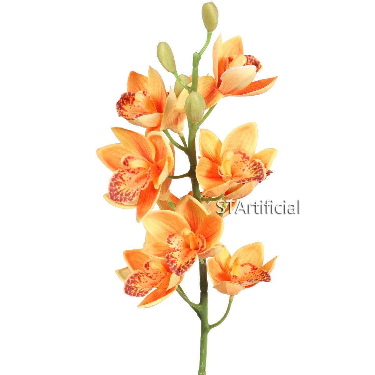 Realistic Artificial Cymbidium Orchid, 30 Inch