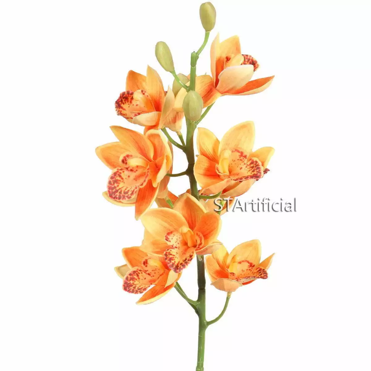 Realistic Artificial Cymbidium Orchid, 30 Inch