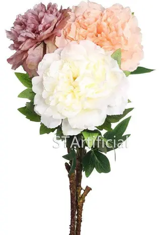 fake peony flower bouquet