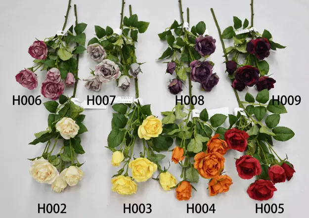 fake roses in different colors