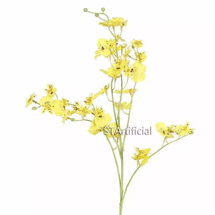 Artificial Yellow Orchid Flower, 37 Inch