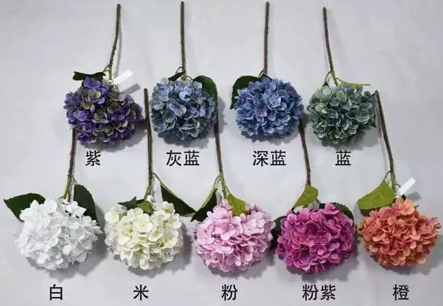 Silk Hydrangea in different colors
