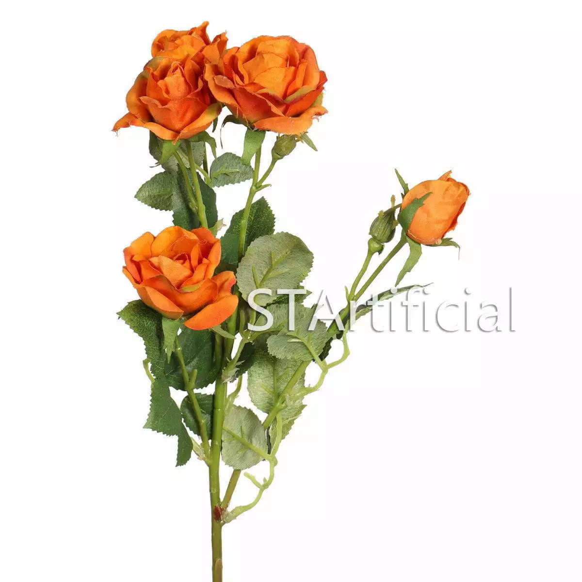 Artificial Silk Rose, 5 Branches, 23 Inch