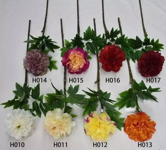 fake peony flower in different colors