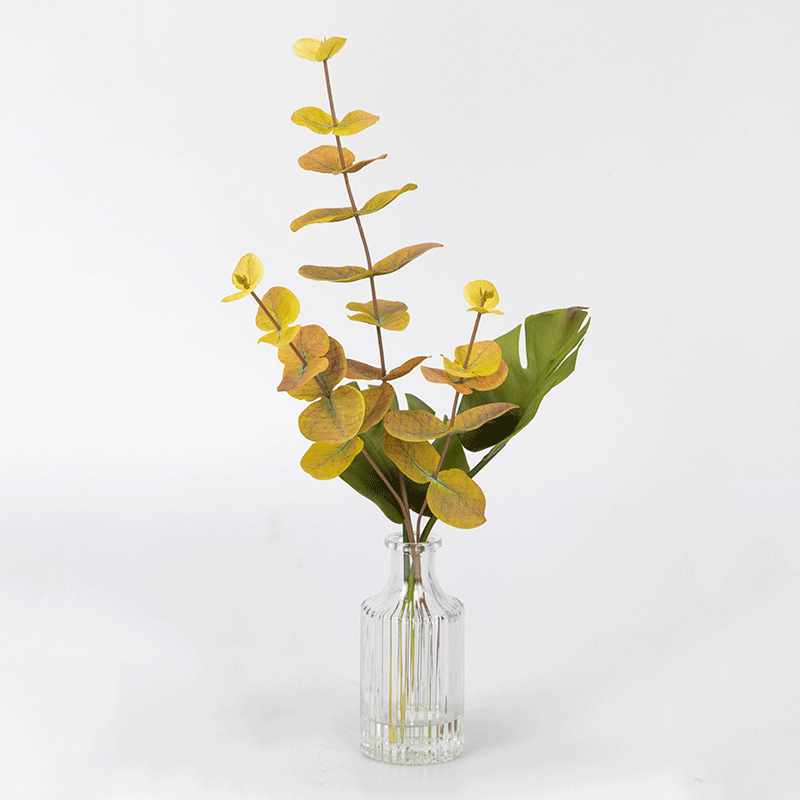 Silk Eucalyptus and Monstera Leaf, 45 CM