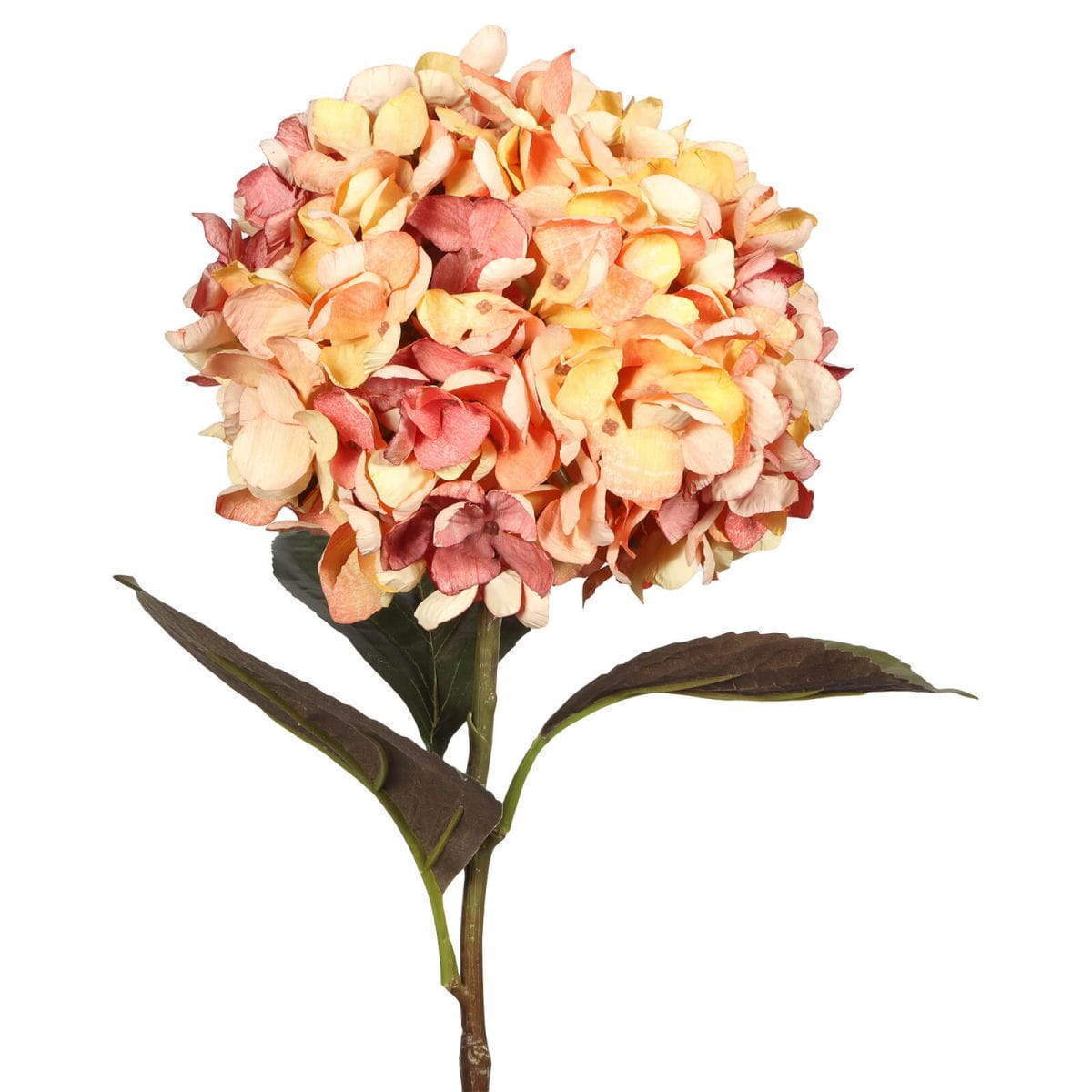 Artificial Silk Shell Hydrangeas, Autumn Color, 54 CM