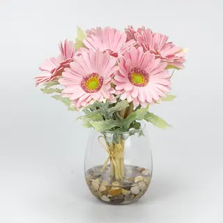 Silicone Mold Gerbera Daisy Flower, 7 Flower Head, 7 Leaves