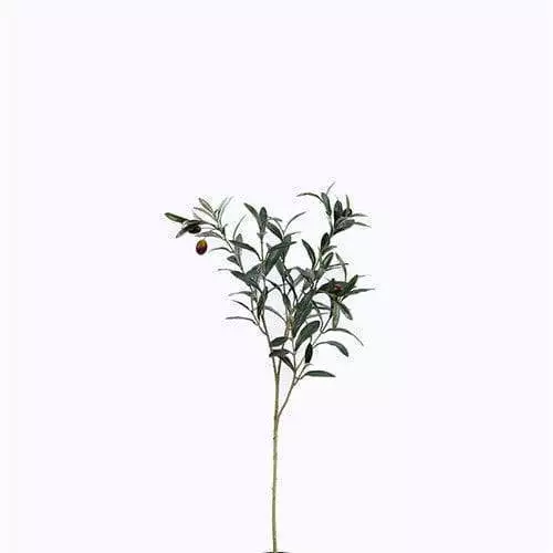 Artificial Olive Foliage, Single Branch With Fruit, 70CM