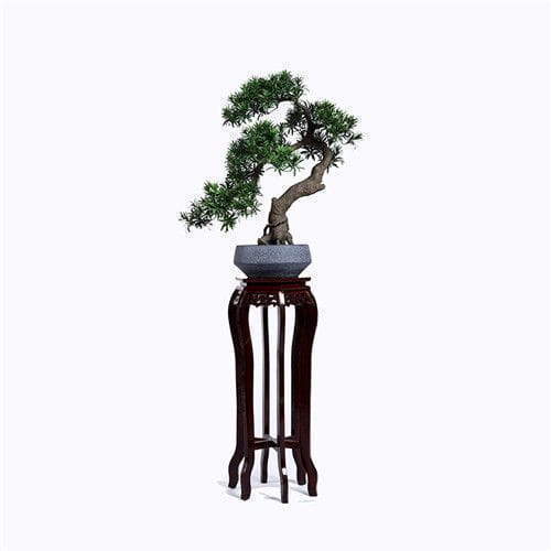 Artificial Leaning Podocarpus Bonsai