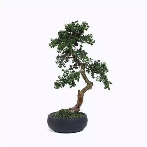 Plastic Pine Tree Bonsai, Realistic Trunk, 100CM